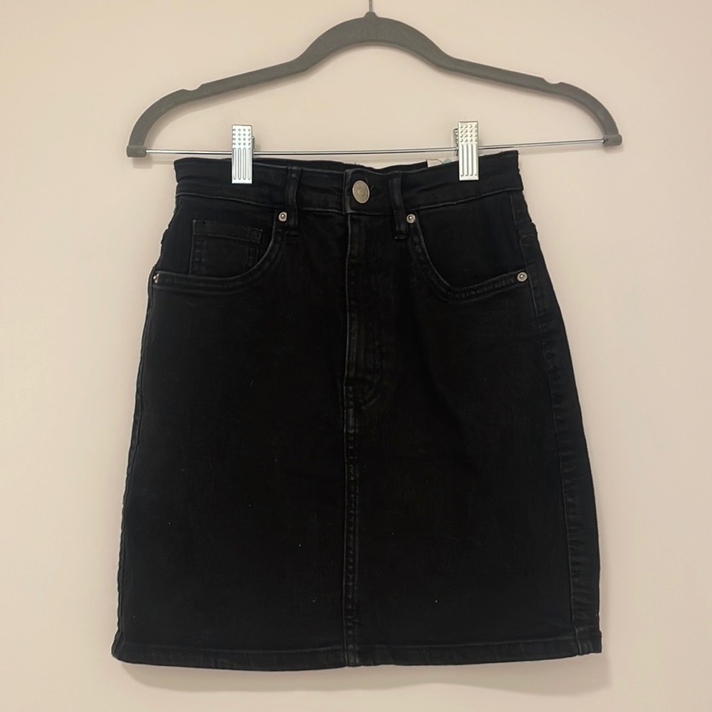 NWT Zara Black Jean Skirt